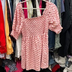 Hill House Pink Floral Mini Dress